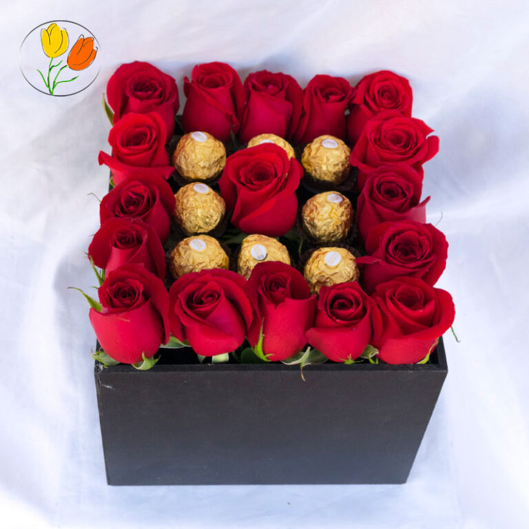 Rosas Y Ferrero En Caja Decorali Tu Floreria Consentida