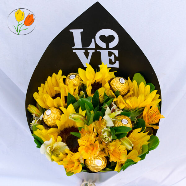 Mini girasol LOVE