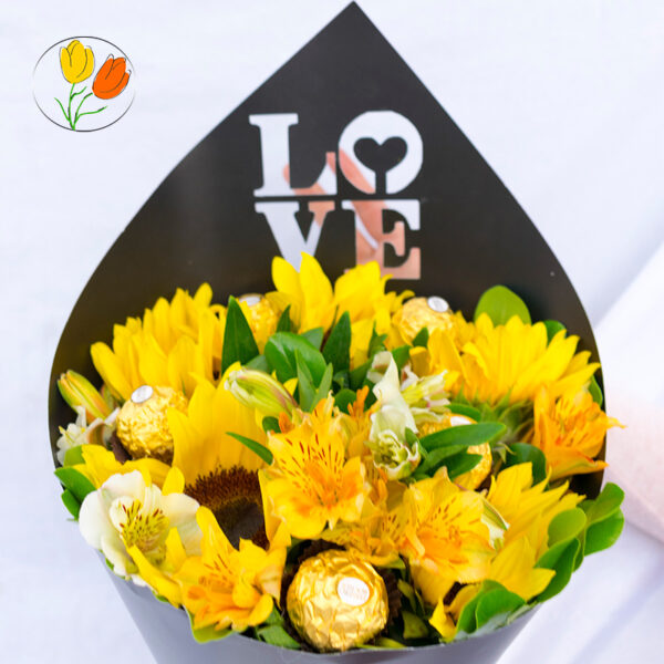 Mini girasol LOVE
