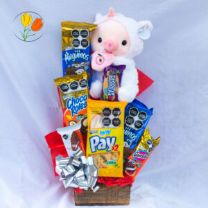 Pastelitos y peluche chico