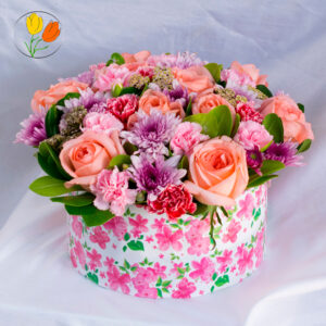 Caja vintage con flores