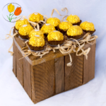 Ferrero rocher en corazon de madera