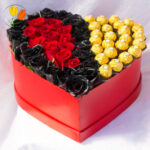 Corazon de rosas y ferrero rocher