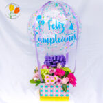 Globo y flores