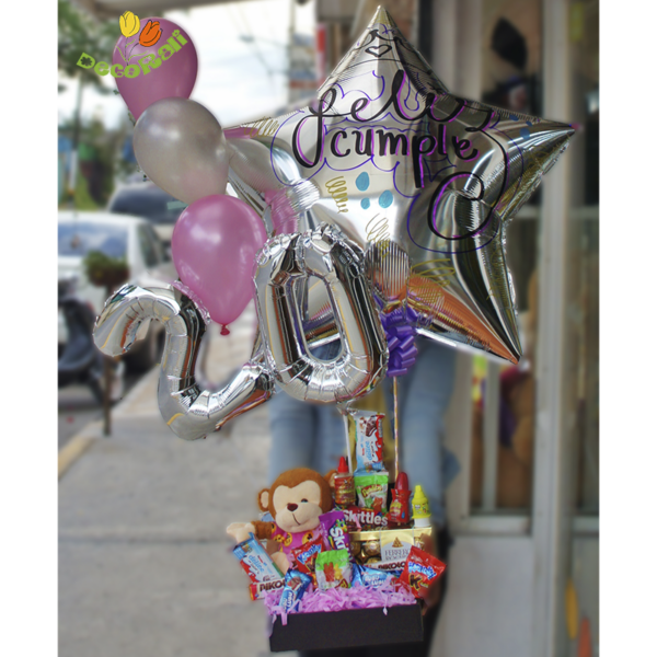 Globos personalizados dulces y peluche