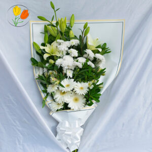 Lili gerbera y alstroemeria en ramo